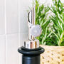Matt Black Glass Oil / Vinegar Pourer Bottle With Personalised Label, thumbnail 3 of 7