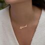 Dainty Name Necklace With Box Chain, thumbnail 9 of 11