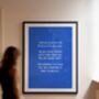 The Universe Is On Your Side | Motivational Blue Art Print, thumbnail 1 of 3