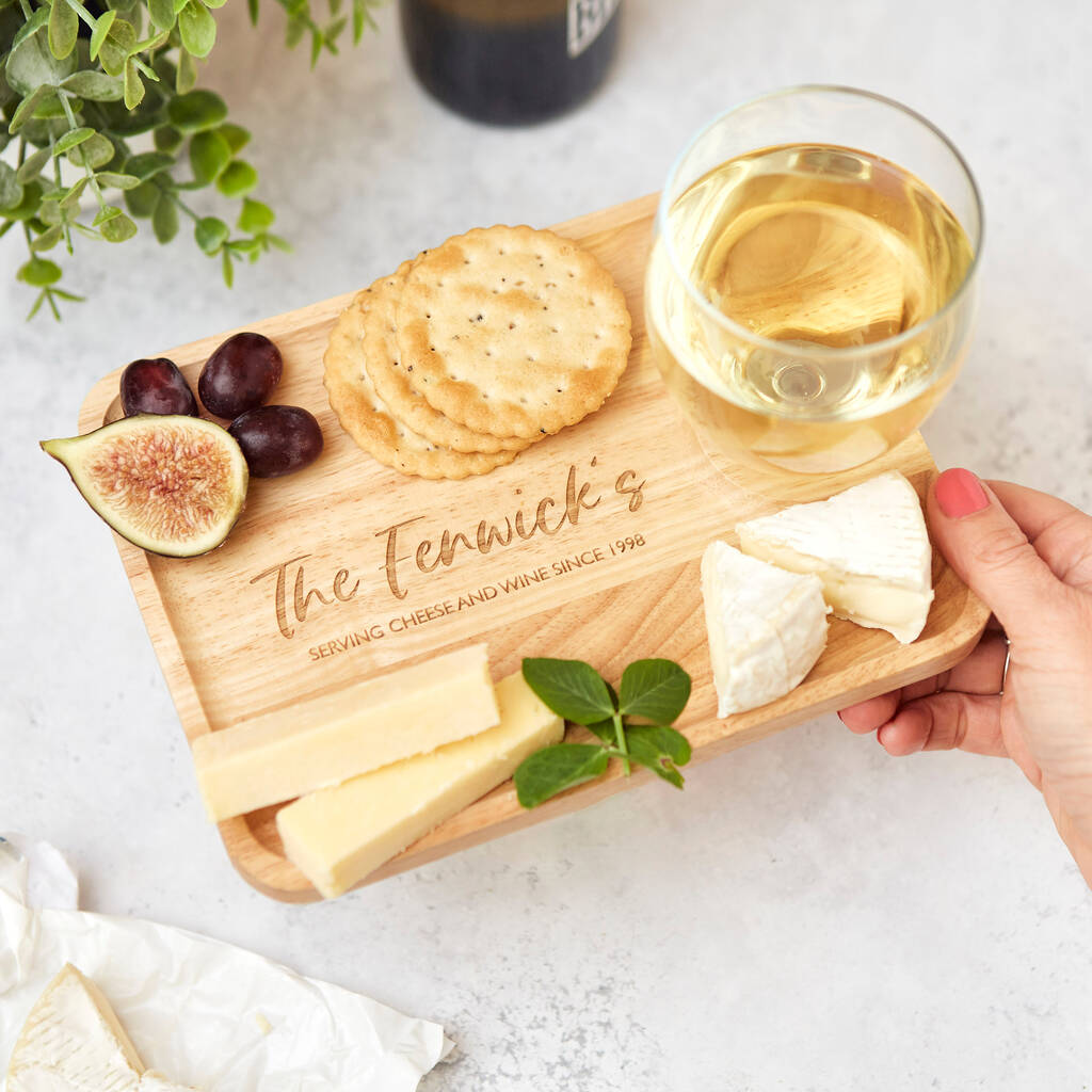 Personalised Wooden Nibbles And Cheese Tray, 1 of 4