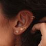 Sterling Silver Eye Stud Earrings, thumbnail 5 of 6
