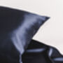 100% Mulberry Silk Pillowcase, One Piece, Midnight Blue, thumbnail 2 of 7