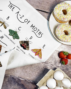 A Z Of Moths Tea Towel, 4 of 7