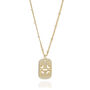 Short Astral Gold ID Tag Necklace, thumbnail 2 of 4