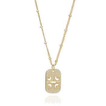 Short Astral Gold ID Tag Necklace, 2 of 4