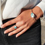 18k Rose Gold Vermeil Plated Opal And Turquoise Ring, thumbnail 2 of 3