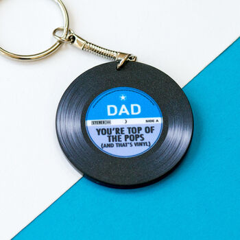 'Top Of The Pops' Vinyl Keyring Father's Day Gift, 3 of 4