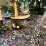 Luxury Heavy Linen Feel Tablecloth Christmas Ivy Navy And Gold, thumbnail 2 of 7