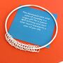 16th Birthday Handmade Silver Hearts Bangle, thumbnail 1 of 9