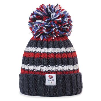 Striped Team Gb Super Bobble Hat, 2 of 5