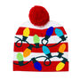 Christmas Light Up Pom Pom Beanie Hat, thumbnail 4 of 4