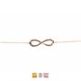 Infinity Plain Bracelet Rose Or Gold Plated 925 Silver, thumbnail 1 of 9