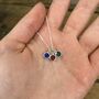Birthstone Charm Necklace Sterling Silver, thumbnail 2 of 9
