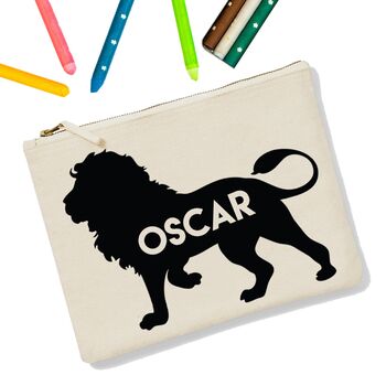 Personalised Animal Icon Zip Up Pencil Case, 8 of 12