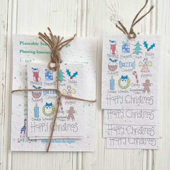 Plantable Seed Gift Tags 'All Things Christmas', 2 of 3