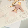 Aeroplane Destination Wedding Invitation Magnet And Card, thumbnail 12 of 12