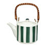 Mykonos Teapot Green Stripe, thumbnail 1 of 2