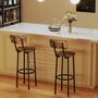 Set Of Two Breakfast Bar Stool Kitchen Chairs Seat, thumbnail 1 of 9