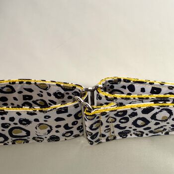 Martingale Collar In Snow Leopard Design Available Lead, 5 of 7