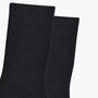 Women's Bamboo Socks Plain Black, thumbnail 3 of 4