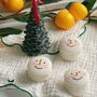 Personalised Gift Box Of Christmas Macaron Candles With Greeting Card, thumbnail 5 of 5