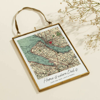 Personalised Home Stitched Heart Map Print, 3 of 6
