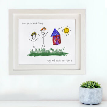 Personalised Hand Drawn Father's Day Framed Print, 2 of 4