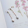 Gemstone And Keshi Pearl Long Drop Earrings, thumbnail 1 of 7
