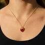 Personalised Gold Plated Sterling Silver Baltic Amber Acorn Necklace, thumbnail 3 of 11