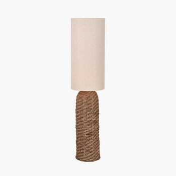 Brown Woven Seagrass Floor Lamp, 3 of 8