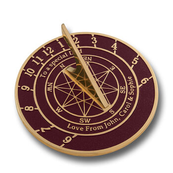 Personalised General Gift Star Sundial Celebration Present, 9 of 12