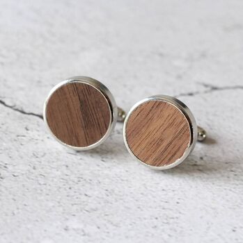 Personalised Silver Cufflinks – Engraved Wedding And Anniversary Gift For Him, 3 of 4