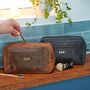 Personalised Buffalo Leather Wash Bag, thumbnail 1 of 11