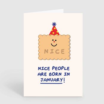 Nice People Born In January Birthday Card, 2 of 2