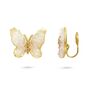 Pink Crystal Butterfly Clip On Earrings, thumbnail 2 of 2