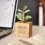Personalised Solid Oak Micro Plant Pot, thumbnail 7 of 7