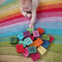 Handcrafted Wooden Alphabet Cuboids In Rainbow, thumbnail 3 of 11