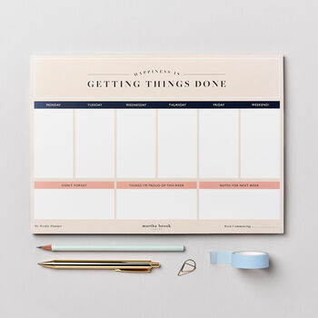 'Happiness' Weekly Planner Desk Pad, 2 of 6