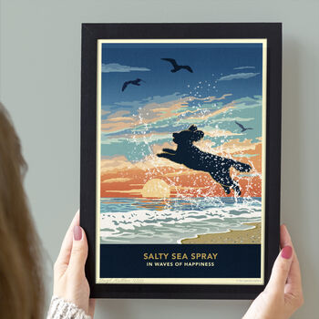 Seaside Cockapoo Or Poodle Print. A Dog Lovers Gift, 3 of 12
