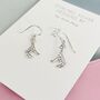 Stand Tall Stand Proud Sterling Silver Giraffe Hook Earrings, thumbnail 2 of 6