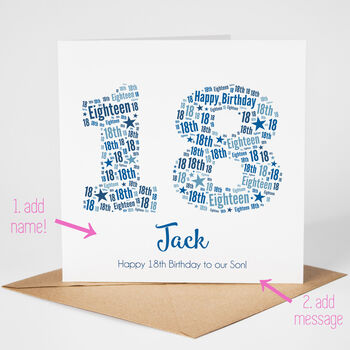 Personalised 18th Birthday Card For Him, 2 of 7