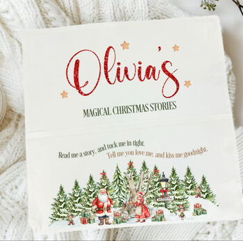 Personalised Christmas Stories Pocket Cushion Cover, 2 of 2