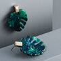 Monstera Leaf Earrings, thumbnail 3 of 3