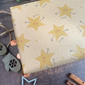 Christmas Star Fun Personalised Wrapping Paper, 4 of 6