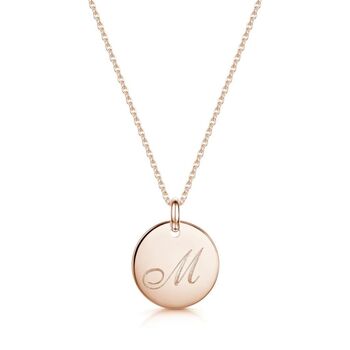 Personalised 18 K Rose Gold Plated Initial Necklace, 6 of 9