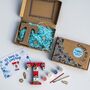 Personalised Paint Your Own Football Wooden Letter, thumbnail 5 of 7