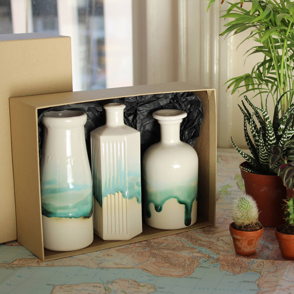 Ceramic Vase Gift Box Set By Helen Rebecca Ceramics