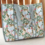 Quilted Cotton Jungle Tote Bag Beach Bag, thumbnail 3 of 5