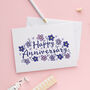 Floral Anniversary Card, thumbnail 2 of 4