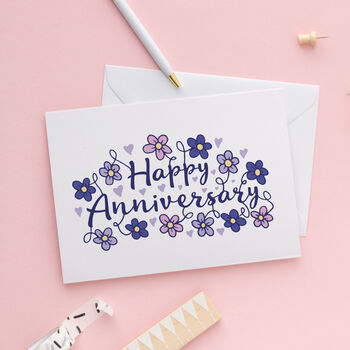 Floral Anniversary Card, 2 of 4